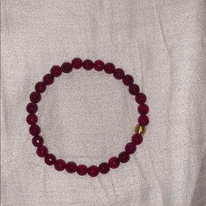 Maroon Bead Bracelet